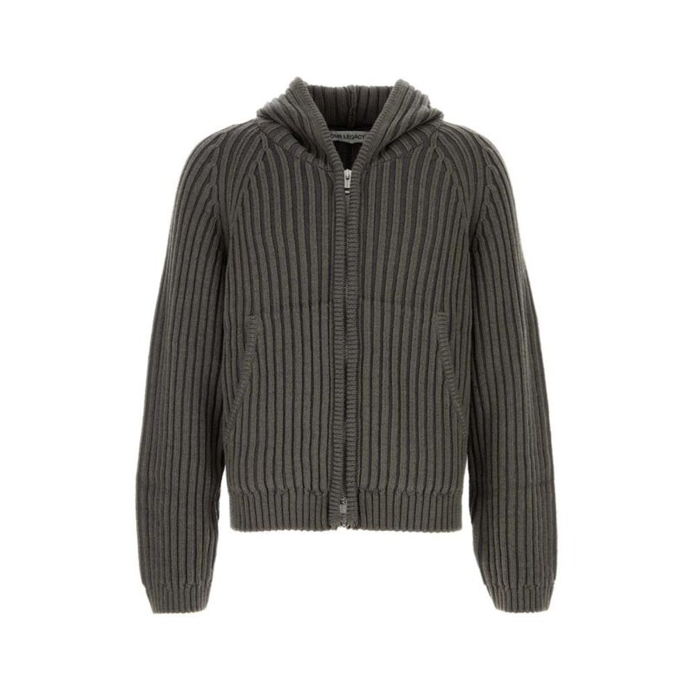Our Legacy Men Dark Grey Wool Sweatshirt